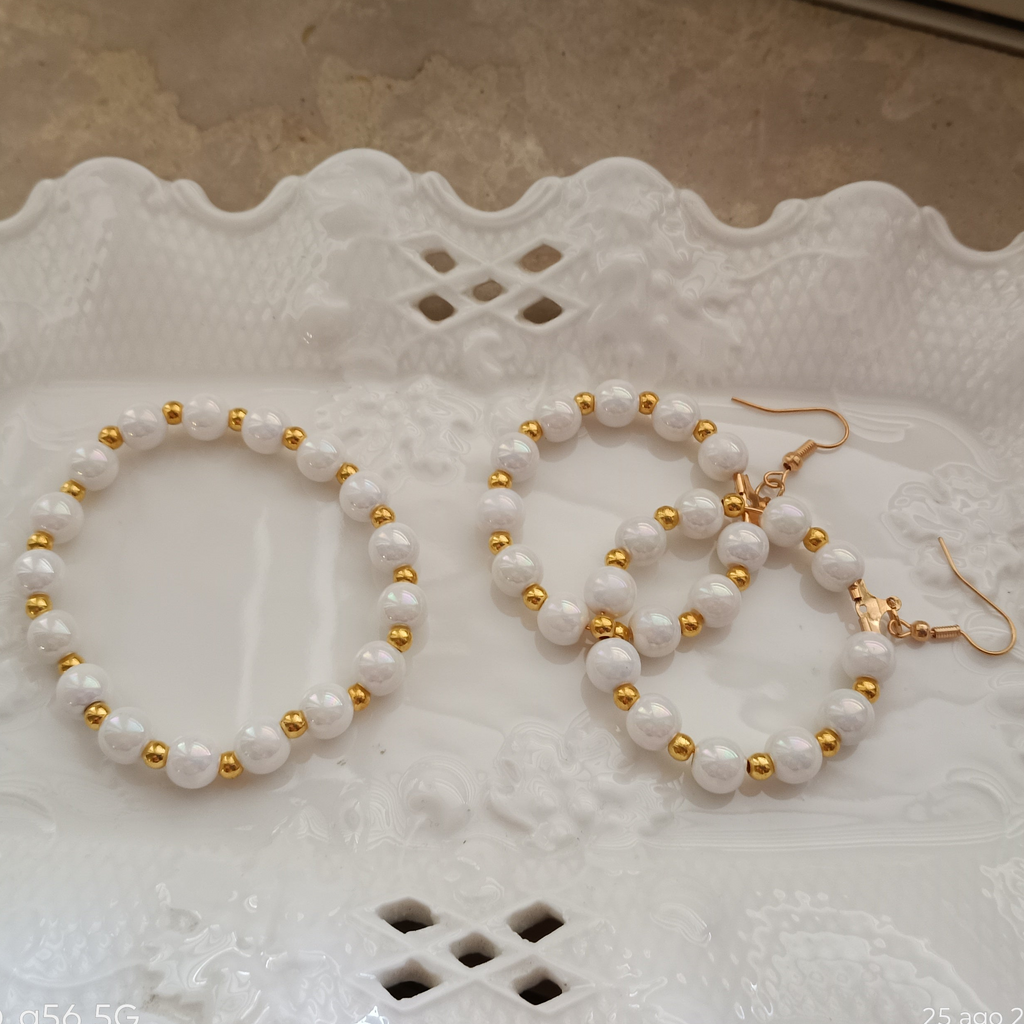 Elegante Set Orecchini e bracciale artigianali