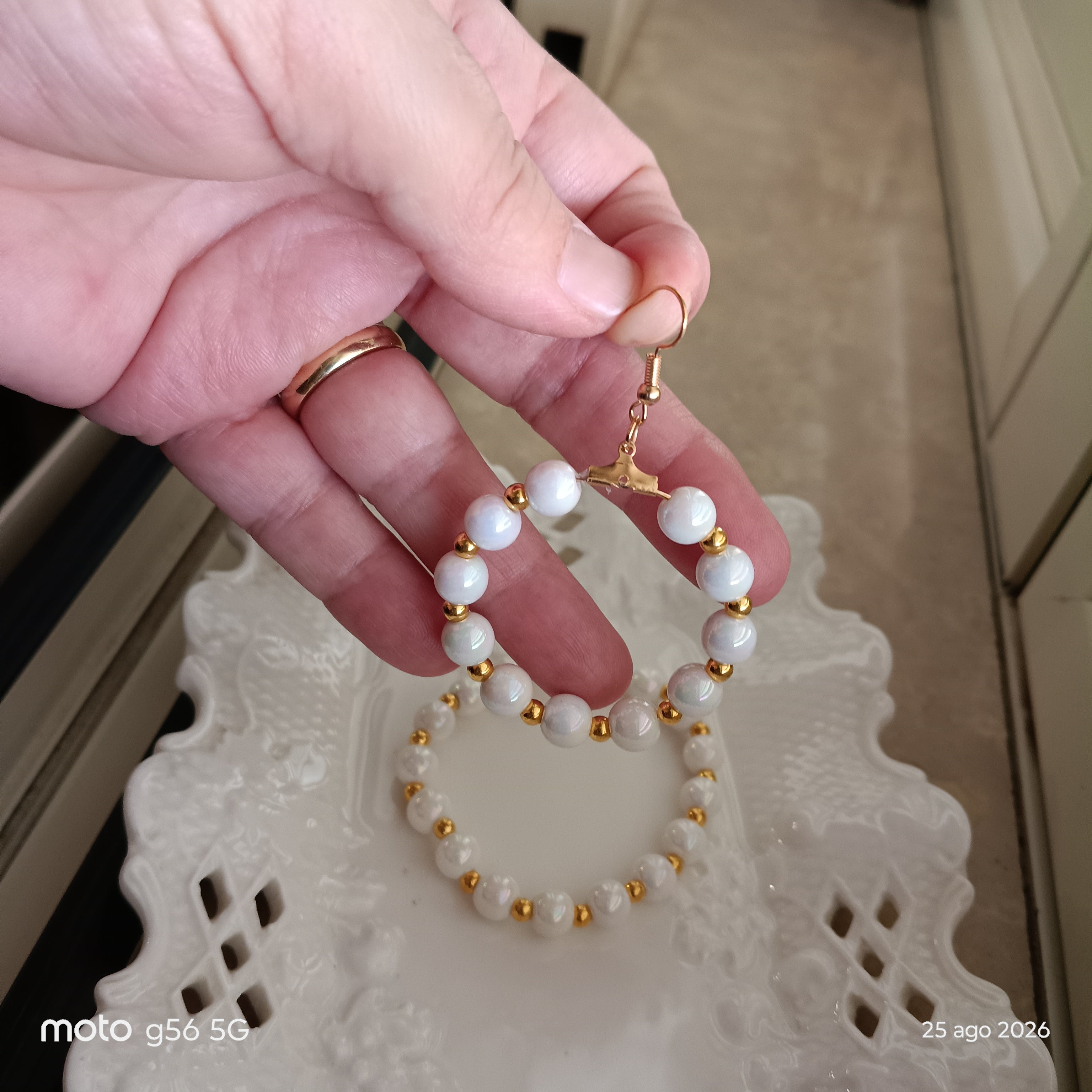 Elegante Set Orecchini e bracciale artigianali