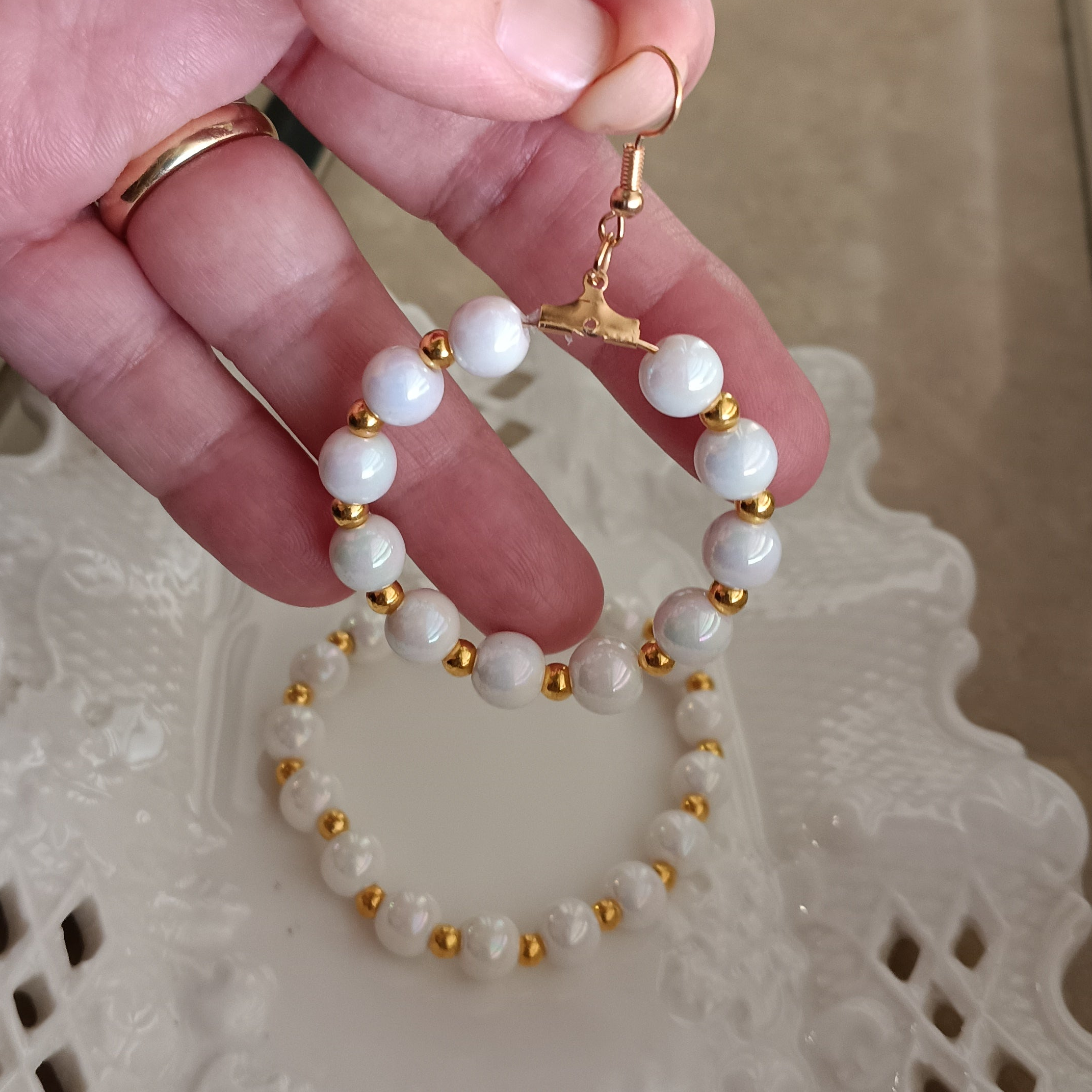 Elegante Set Orecchini e bracciale artigianali