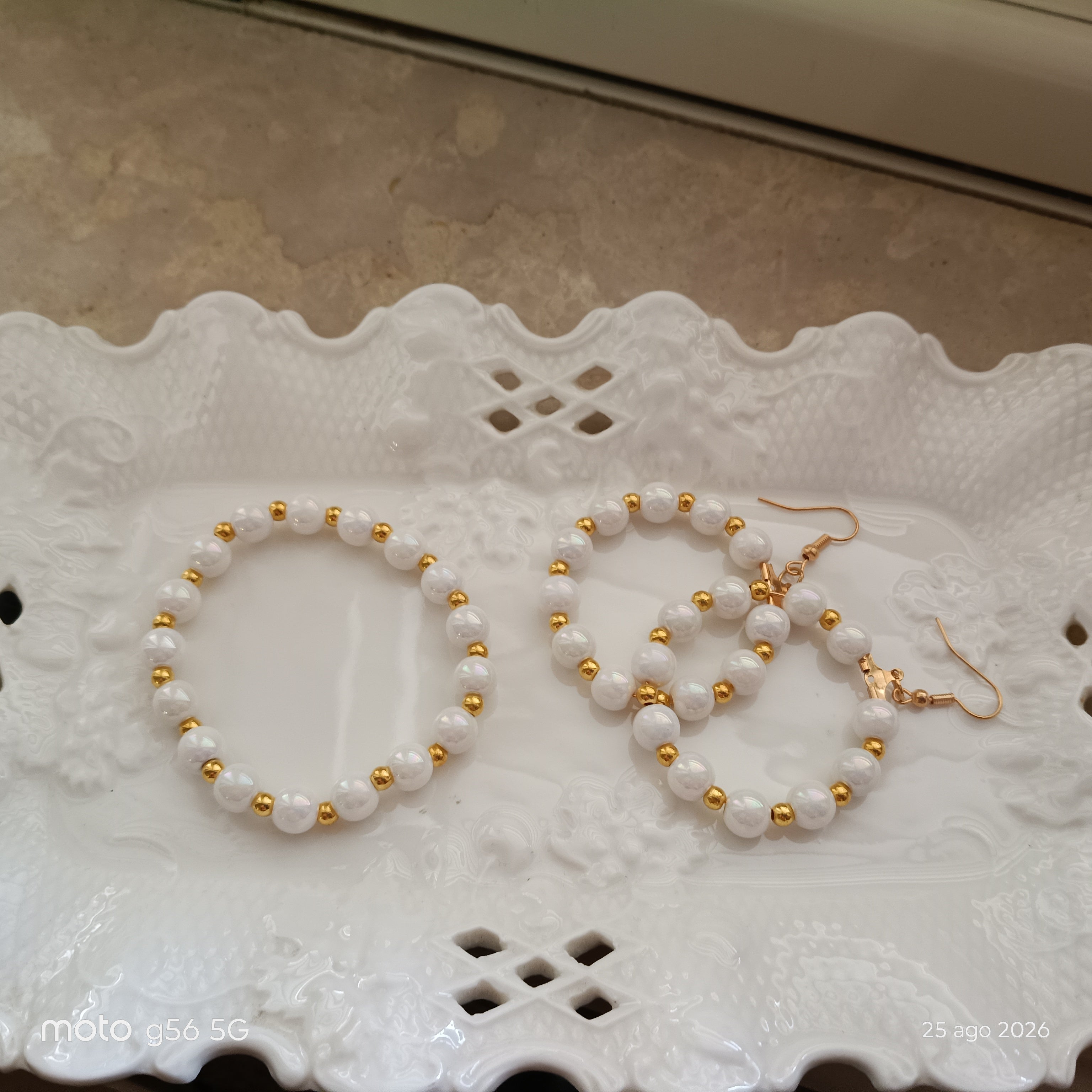 Elegante Set Orecchini e bracciale artigianali