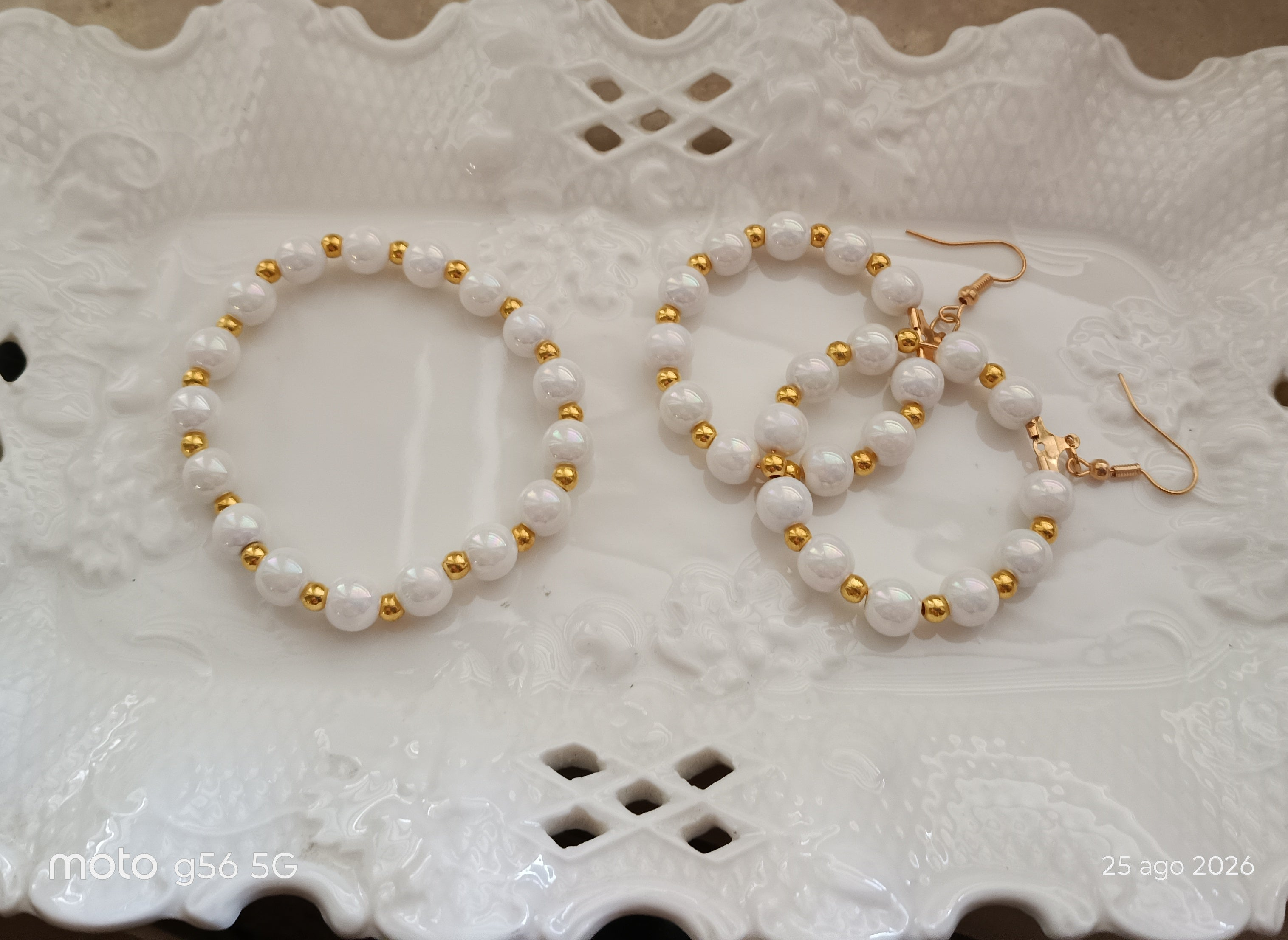 Elegante Set Orecchini e bracciale artigianali